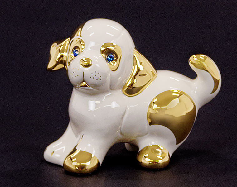 子犬の置物|陶器製