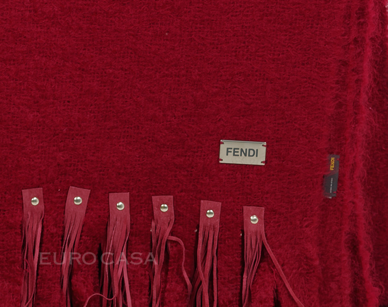 Fendi Casa フェンディ カーサ ブランケット 赤 高級輸入家具専門店 Euro Casa ユーロ カーサ