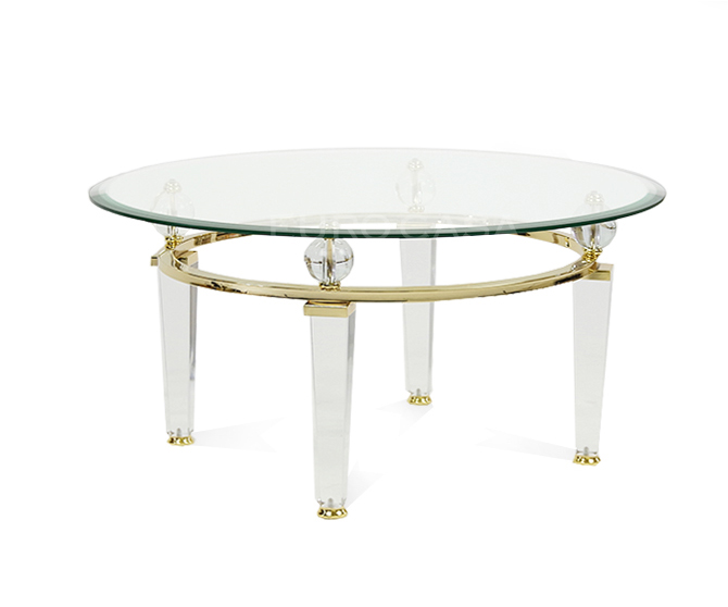 センターテーブル(Gold)|アクリル/ガラス | 高級輸入家具専門店 EURO 